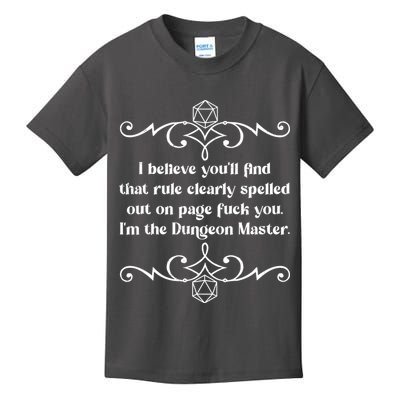 Funny Vintage Fuck You I'm The Dungeon Master Kids T-Shirt