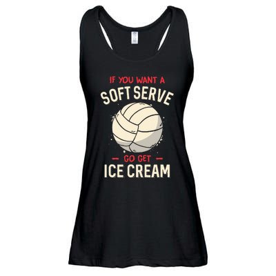 Funny Volleyball Ladies Essential Flowy Tank