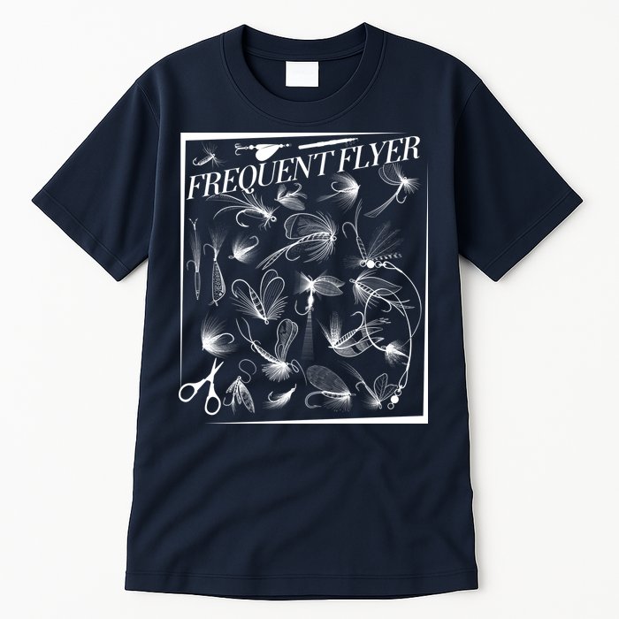 Funny Vintage Frequent Flyer Fly Fishing Lures Tall T-Shirt