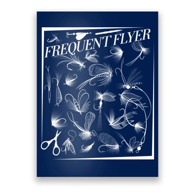 Funny Vintage Frequent Flyer Fly Fishing Lures Poster
