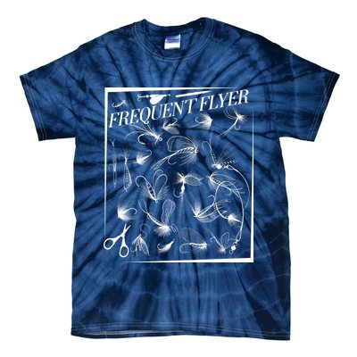 Funny Vintage Frequent Flyer Fly Fishing Lures Tie-Dye T-Shirt