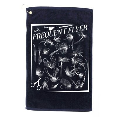 Funny Vintage Frequent Flyer Fly Fishing Lures Golf Towel