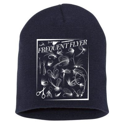 Funny Vintage Frequent Flyer Fly Fishing Lures Short Acrylic Beanie