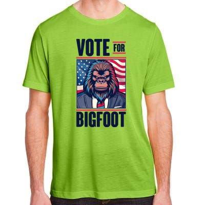 Funny Vote For Bigfoot 2024 Election Adult ChromaSoft Performance T-Shirt