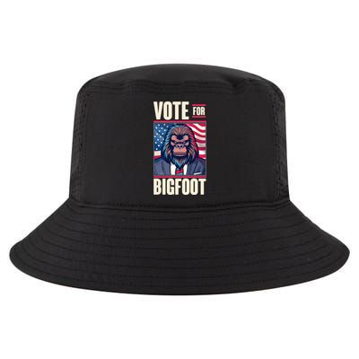 Funny Vote For Bigfoot 2024 Election Cool Comfort Performance Bucket Hat