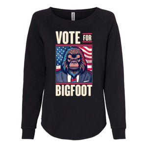 Funny Vote For Bigfoot 2024 Election Womens California Wash Sweatshirt