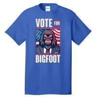 Funny Vote For Bigfoot 2024 Election Tall T-Shirt