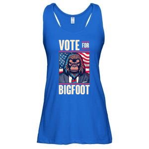 Funny Vote For Bigfoot 2024 Election Ladies Essential Flowy Tank