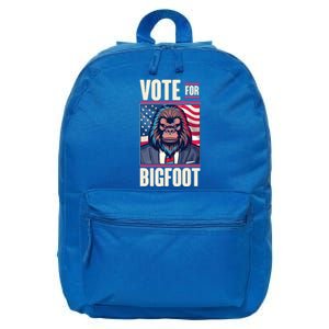 Funny Vote For Bigfoot 2024 Election 16 in Basic Backpack