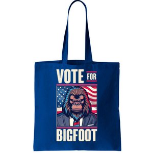 Funny Vote For Bigfoot 2024 Election Tote Bag