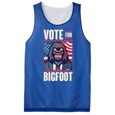 Funny Vote For Bigfoot 2024 Election Mesh Reversible Basketball Jersey Tank