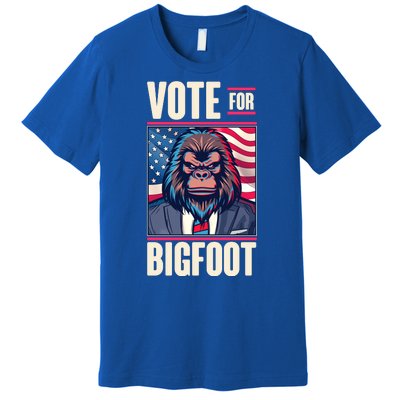 Funny Vote For Bigfoot 2024 Election Premium T-Shirt