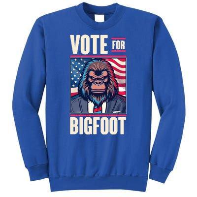 Funny Vote For Bigfoot 2024 Election Tall Sweatshirt