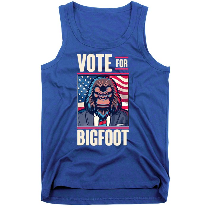 Funny Vote For Bigfoot 2024 Election Tank Top