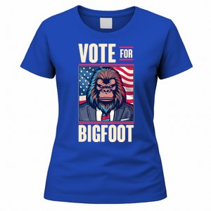 Funny Vote For Bigfoot 2024 Election Women's T-Shirt