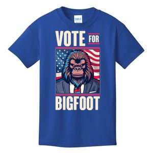 Funny Vote For Bigfoot 2024 Election Kids T-Shirt