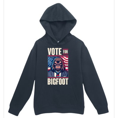 Funny Vote For Bigfoot 2024 Election Urban Pullover Hoodie