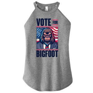 Funny Vote For Bigfoot 2024 Election Women's Perfect Tri Rocker Tank