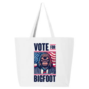 Funny Vote For Bigfoot 2024 Election 25L Jumbo Tote