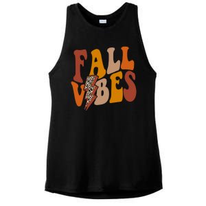 Fall Vibes Fall Season Lighting Bolt Ladies PosiCharge Tri-Blend Wicking Tank