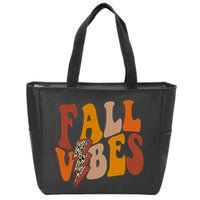 Fall Vibes Fall Season Lighting Bolt Zip Tote Bag