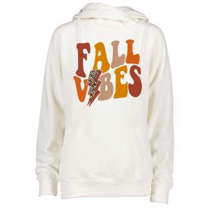 Fall Vibes Fall Season Lighting Bolt Womens Funnel Neck Pullover Hood