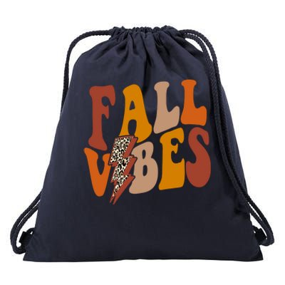 Fall Vibes Fall Season Lighting Bolt Drawstring Bag