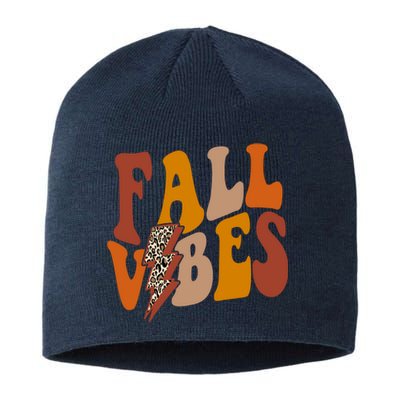 Fall Vibes Fall Season Lighting Bolt Sustainable Beanie