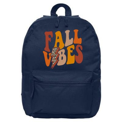 Fall Vibes Fall Season Lighting Bolt 16 in Basic Backpack