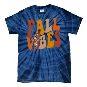 Fall Vibes Fall Season Lighting Bolt Tie-Dye T-Shirt