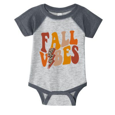 Fall Vibes Fall Season Lighting Bolt Infant Baby Jersey Bodysuit