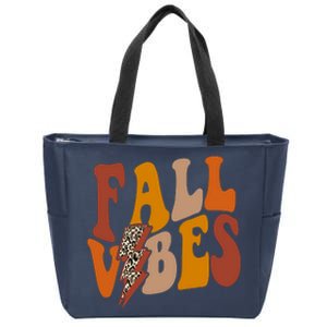 Fall Vibes Fall Season Lighting Bolt Zip Tote Bag