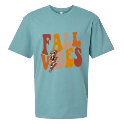 Fall Vibes Fall Season Lighting Bolt Sueded Cloud Jersey T-Shirt