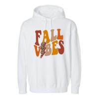 Fall Vibes Fall Season Lighting Bolt Garment-Dyed Fleece Hoodie