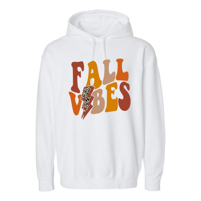 Fall Vibes Fall Season Lighting Bolt Garment-Dyed Fleece Hoodie