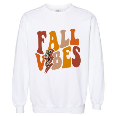 Fall Vibes Fall Season Lighting Bolt Garment-Dyed Sweatshirt