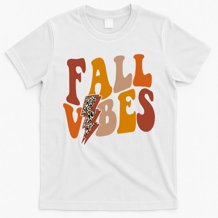 Fall Vibes Fall Season Lighting Bolt T-Shirt