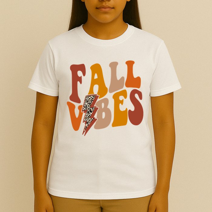 Fall Vibes Fall Season Lighting Bolt T-Shirt