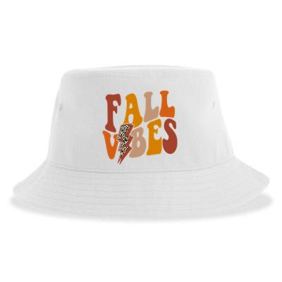 Fall Vibes Fall Season Lighting Bolt Sustainable Bucket Hat