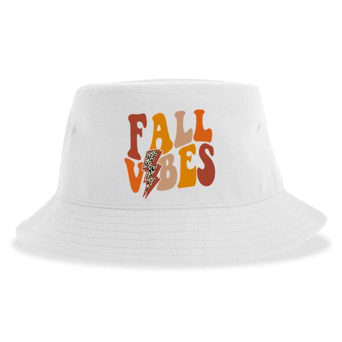 Fall Vibes Fall Season Lighting Bolt Sustainable Bucket Hat