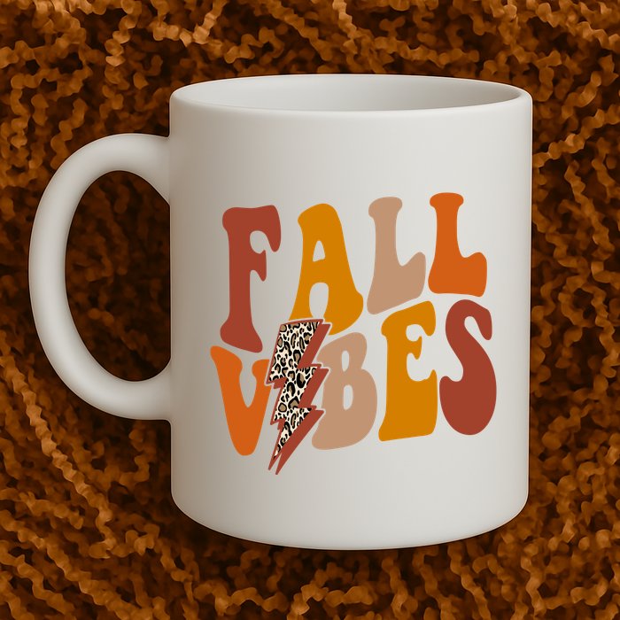Fall Vibes Fall Season Lighting Bolt Mug