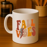 Fall Vibes Fall Season Lighting Bolt Mug