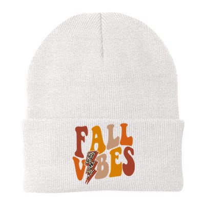 Fall Vibes Fall Season Lighting Bolt Knit Cap Winter Beanie