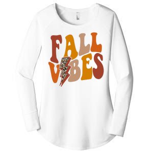 Fall Vibes Fall Season Lighting Bolt Women's Perfect Tri Tunic Long Sleeve Shirt