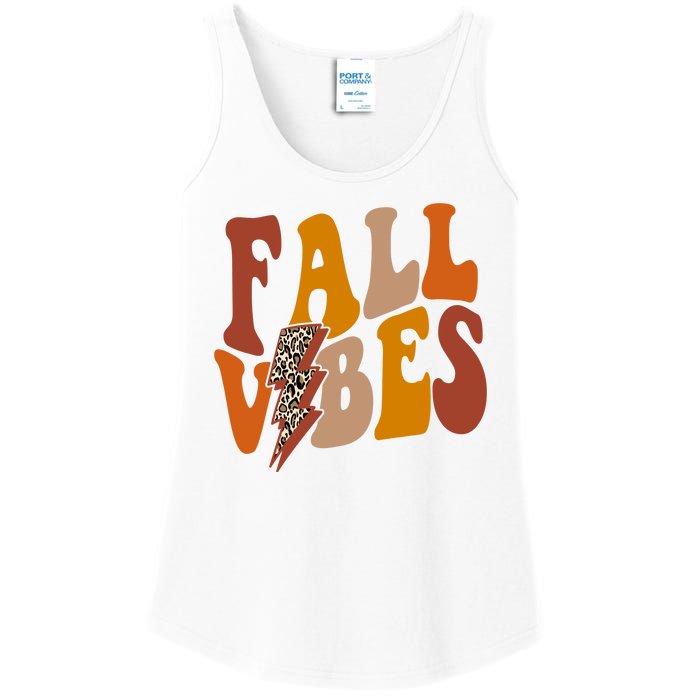 Fall Vibes Fall Season Lighting Bolt Ladies Essential Tank