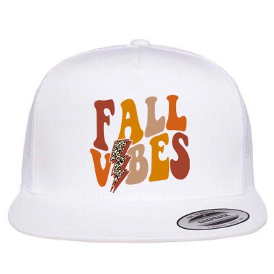 Fall Vibes Fall Season Lighting Bolt Flat Bill Trucker Hat