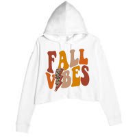 Fall Vibes Fall Season Lighting Bolt Crop Fleece Hoodie