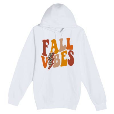 Fall Vibes Fall Season Lighting Bolt Premium Pullover Hoodie