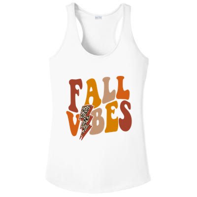 Fall Vibes Fall Season Lighting Bolt Ladies PosiCharge Competitor Racerback Tank