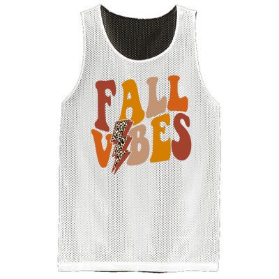 Fall Vibes Fall Season Lighting Bolt Mesh Reversible Basketball Jersey Tank